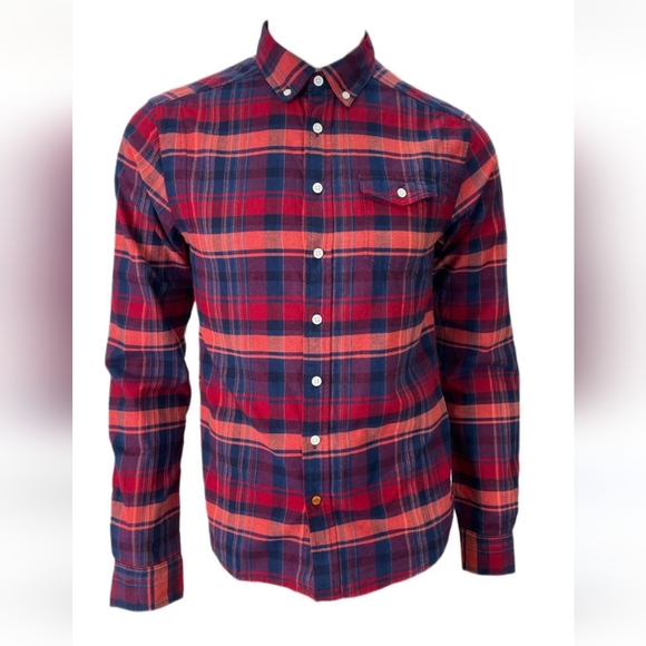 SCOTCH & SODA 100% COTTON PLAID BUTTON UP LONG SLEEVE SHIRT FLANNEL - Picture 1 of 13